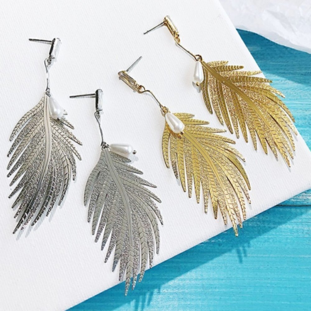 Fashion boho gypsy leaf earrings jewelry